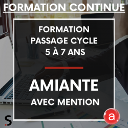 Amiante avec mention 5 à 7 ans